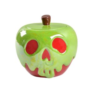 disney snow white and the seven dwarfs poison apple cookie jar | cute ceramic housewarming gifts for men and women and kids | official licensee | 1 set