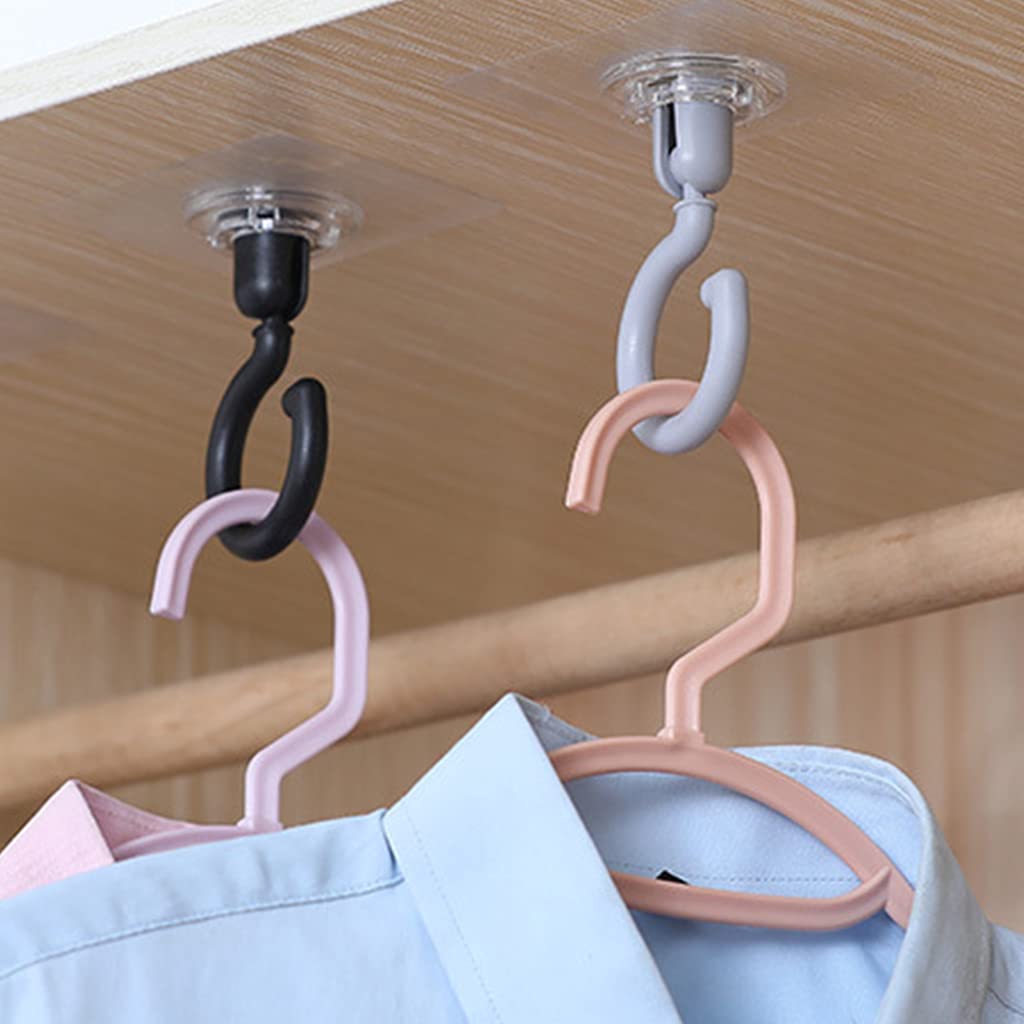 Heavy Duty Adhesive Hook Coat Hook For Hanging Clothes Bag Hat Towel Closet Clothes House Hanger Rotating Utility Hook