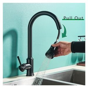 Upgrade Smart Touch Kitchen Faucet Black Vote Induction Faucet Gold/Nickel 360 Swivel Crane 2 Outlet Mixer Faucet(No Sensor Brush Gold)