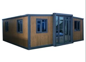 expo groups portable 19x20 ft expandable prefabricated home 3+ bedrooms – ideal for hotels, offices, guard houses, shops, villas, complete restroom, pre-wired (13x20ft)