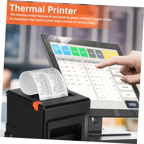 OUNONA Thermal Paper Printer Thermal Label Printer Black Thermal Pos Printer Small Thermal Printer Abs