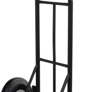 Simpli-Magic 800 lb Capacity 2 in 1 Convertible Hand Truck and Dolly with 10" Flat Free Rubber Wheels,Black with Yellow Handle.