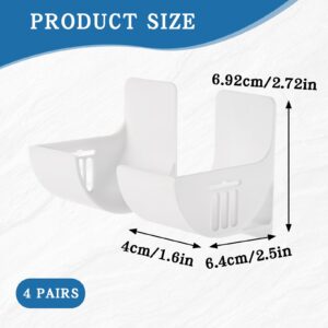 4 Pcs No Punching Trash Bag Holder, Wall Mounted Trash Bag Dispenser, Plastic Garbage Bag Dispenser, White Garbage Trash Bag Holder For Home Organization Kitchen Organizers and Storage