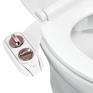 LUXE Bidet NEO 120 Plus Rose Gold and LUXE Elongated Toilet Seat Bundle