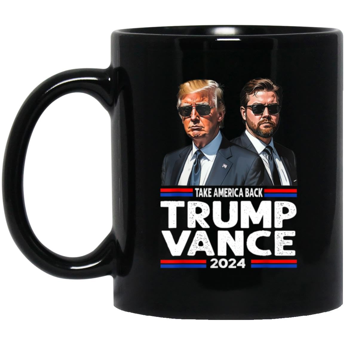 LickeyCards Trump Vance 2024 Donald Trump J.D. Vance Take America Back Coffee Mug - Trump President 2024 - Great Gift For Vote Trump President - Vote President Mug 15oz