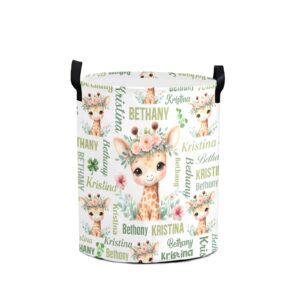 laundry storage basket name text, giraffe laundry hamper laundry bag waterproof clothes bin collapsible, clothes hamper for bathroom, laundry, college