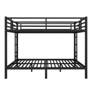 Bellemave Bunk Bed Queen Over Queen, Heavy Duty Metal Bunk Bed Frame, Queen bunk Bed for Adults, Adult bunk beds Heavy Duty, Queen Bunk Bed, Black