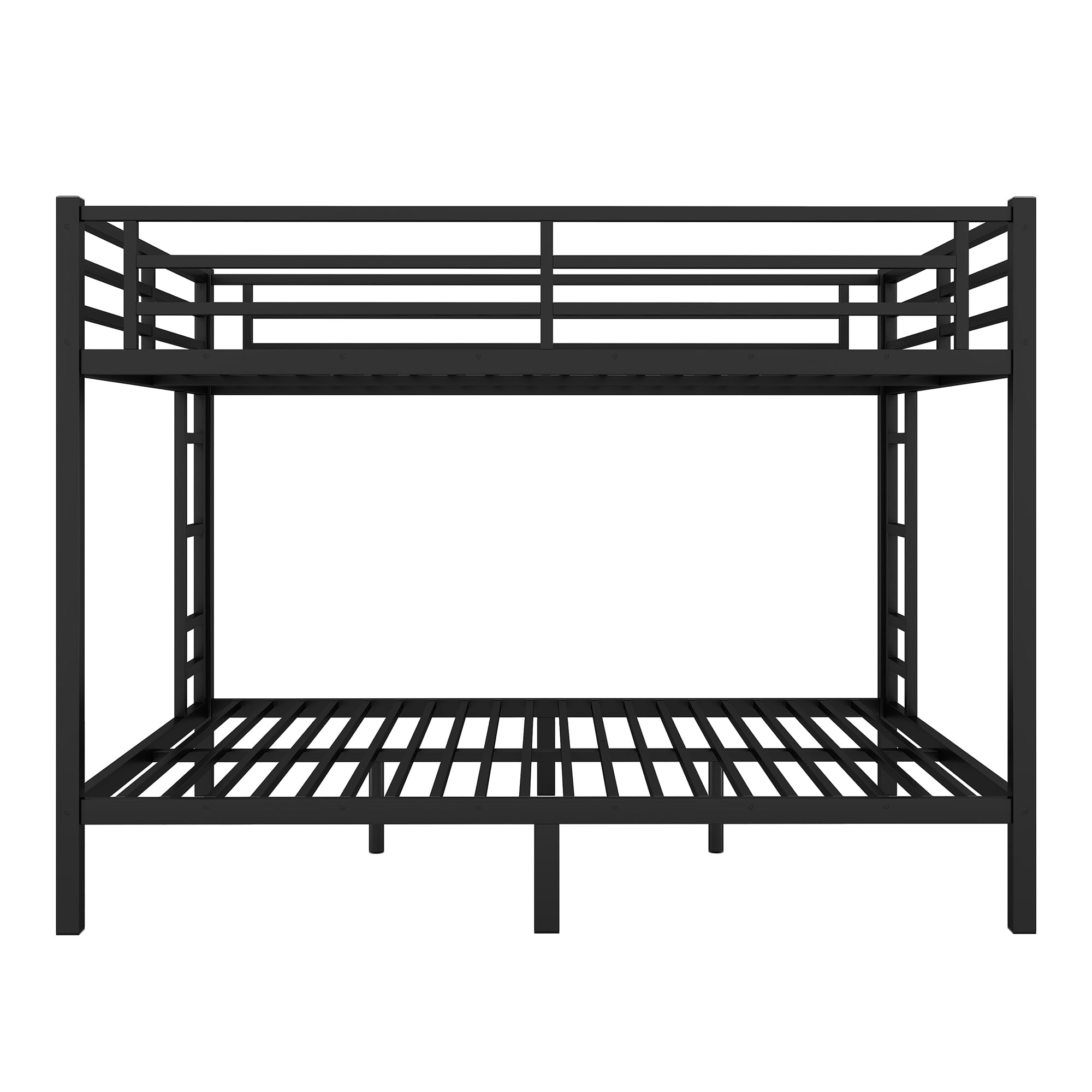 Bellemave Bunk Bed Queen Over Queen, Heavy Duty Metal Bunk Bed Frame, Queen bunk Bed for Adults, Adult bunk beds Heavy Duty, Queen Bunk Bed, Black