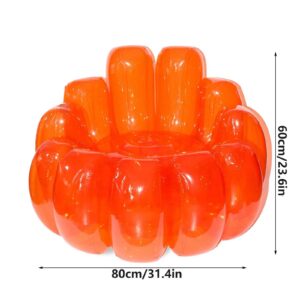 Henpk Jelly Inflatable Chair, The Jelly Collection, Indoor Outdoor Portable Blow Up Couch, Inflatable Sofa Seat Yard Portable Inflatable Couch Air Couch Patio Blow Up Furniture for Home (Orange)