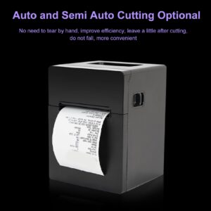 POS Receipt Printer High Speed Printing Auto Paper Cutting 80mm USB Thermal Receipt Printer for Restaurant Retail Store (US Plug 100-240V)