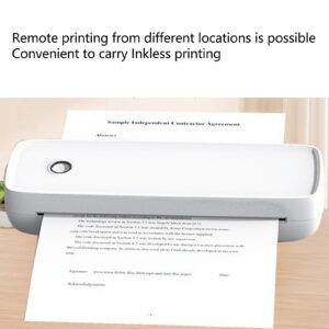 Gearwell Mini Printer Mini Thermal Printer Printer, Thermal Printer, USB BT 203dpi Ink Mini Portable Printing Machine, for Home Work Travel