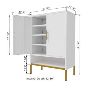 Nobilsteel Shoe Cabinet, 20 Pair Shoe Storage Organizer Cabinet, 41" Tall Shoe Cabinet with Doors and Shelves, 6-Tier Metal Shoe Cabinet for Entryway Hallway Closet