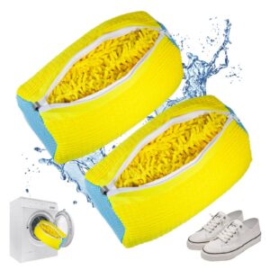 shoe washing machine bag, 2 pcs 2024 new laundry shoe bags for washer and dryer, reusable shoe washing bags for all shoe types and sizes