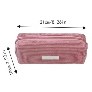 Big Capacity Plush Pencil Pouch Travel Makeup Pouch Aesthetic Pen Case Cute Cosmetic Bag Organizer Trendy Offices Stationery Storage Bags Zipper Toiletry Pouches for Women Men Adult