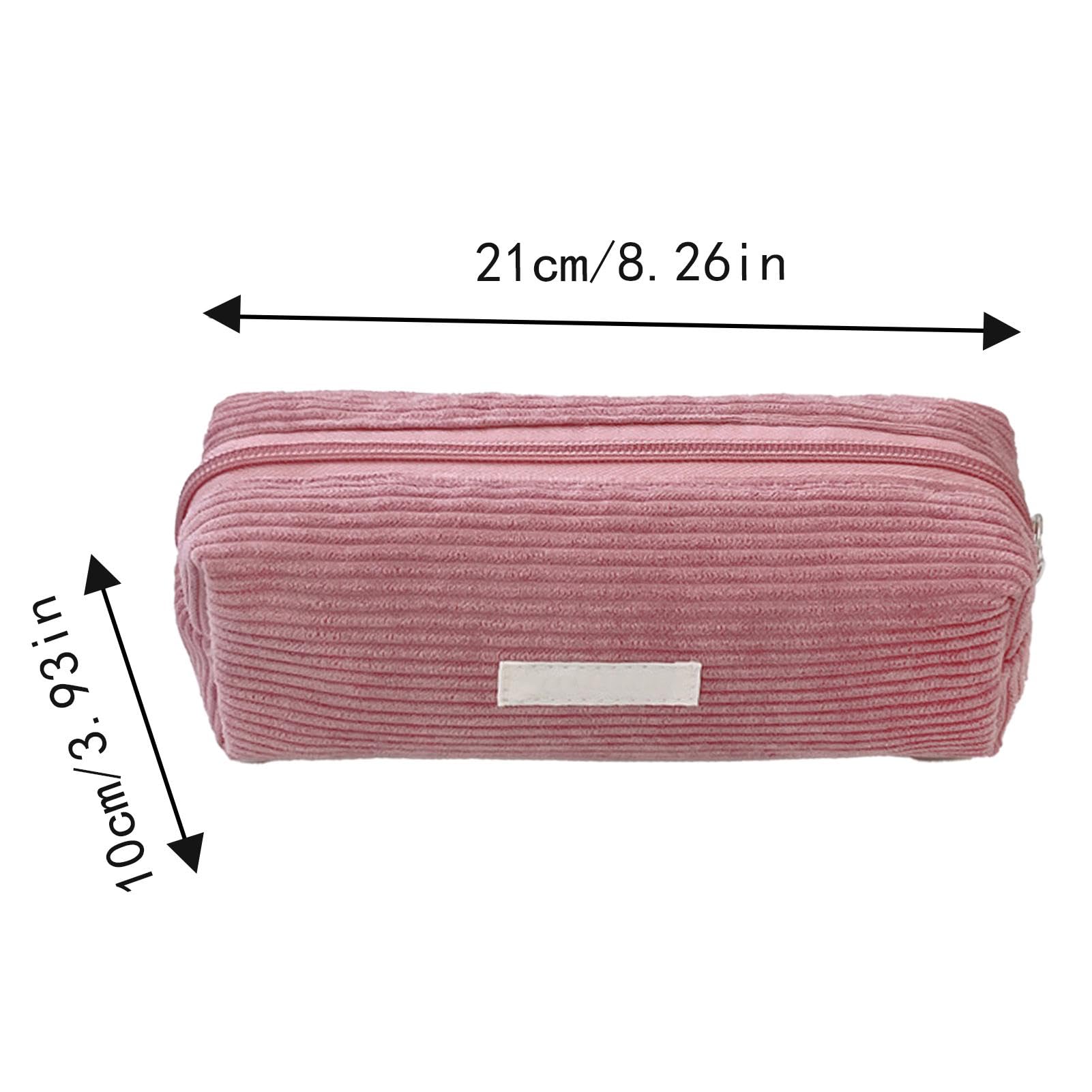 Big Capacity Plush Pencil Pouch Travel Makeup Pouch Aesthetic Pen Case Cute Cosmetic Bag Organizer Trendy Offices Stationery Storage Bags Zipper Toiletry Pouches for Women Men Adult