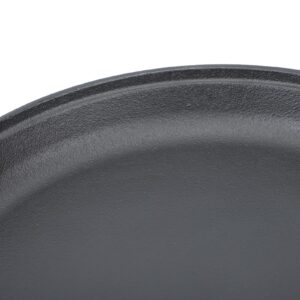 BBQ Grill Pan Cast Iron Round Meat Frying Skillets for Barbecue Gatherings (33cm/12.99in)