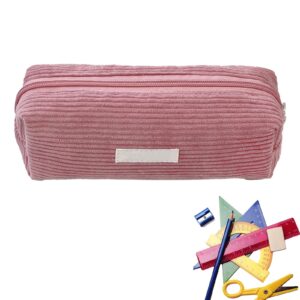 big capacity plush pencil pouch travel makeup pouch aesthetic pen case cute cosmetic bag organizer trendy offices stationery storage bags zipper toiletry pouches for women men adult