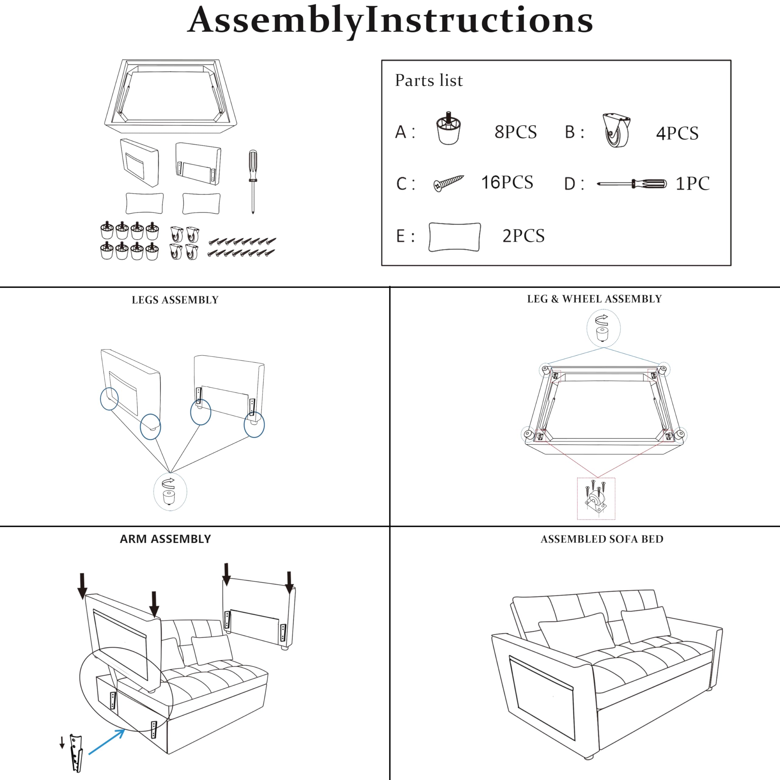 Gexpusm Pull Out Futon Sofa Bed, 55.3'' Convertible Loveseat Sleeper, 3-in-1, Velvet, Grey