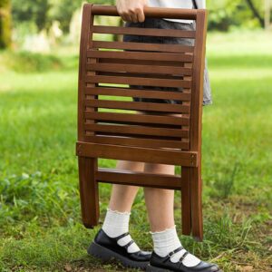 sxvbdway Outdoor Folding Chair Beach Folding Chair Foldable Moon Chair Ergonomic Bamboo Lightweight Camping Picnic Backpacking Hiking Beach Collapsible Chair Patio Dining Chairs Brown