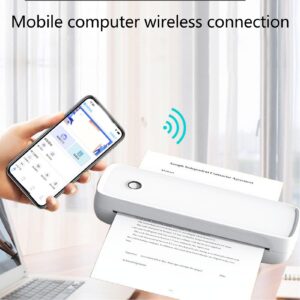 Gearwell Mini Printer Mini Thermal Printer Printer, Thermal Printer, USB BT 203dpi Ink Mini Portable Printing Machine, for Home Work Travel