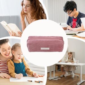 Big Capacity Plush Pencil Pouch Travel Makeup Pouch Aesthetic Pen Case Cute Cosmetic Bag Organizer Trendy Offices Stationery Storage Bags Zipper Toiletry Pouches for Women Men Adult