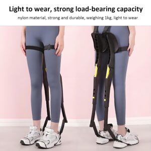 Adjustable Wearable Chair Invisible Seat, Chairless Chair Wearable Leg Ergonomics Lightweight Seat, Invisible Chair Wearable Exoskeleton Human, 3-5 Gear Heights Adjustable 150Kg (A)