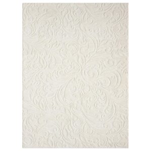 LUXE WEAVERS Grayson Collection 5808 Cream 8x10 Botanical Area Rug