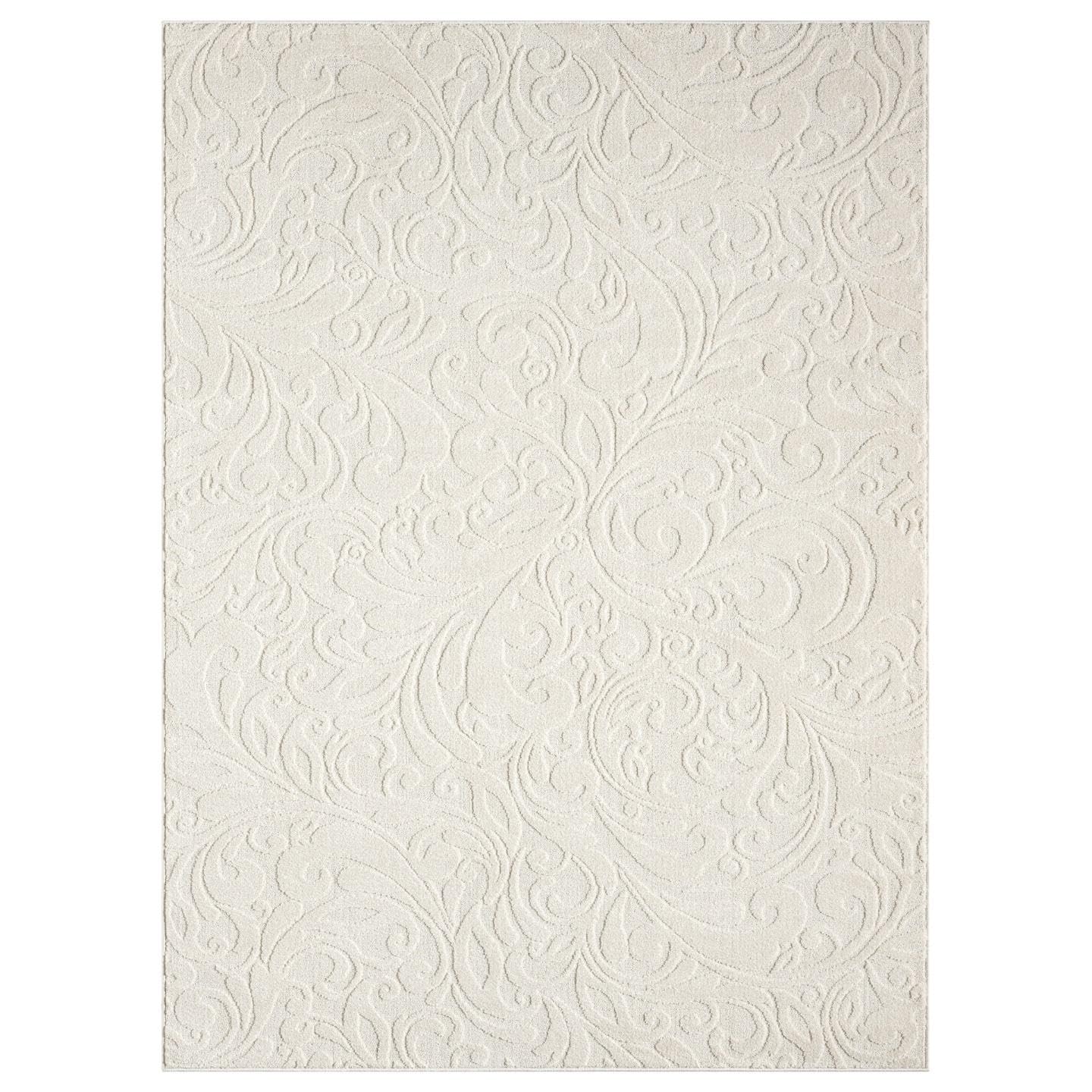 LUXE WEAVERS Grayson Collection 5808 Cream 8x10 Botanical Area Rug