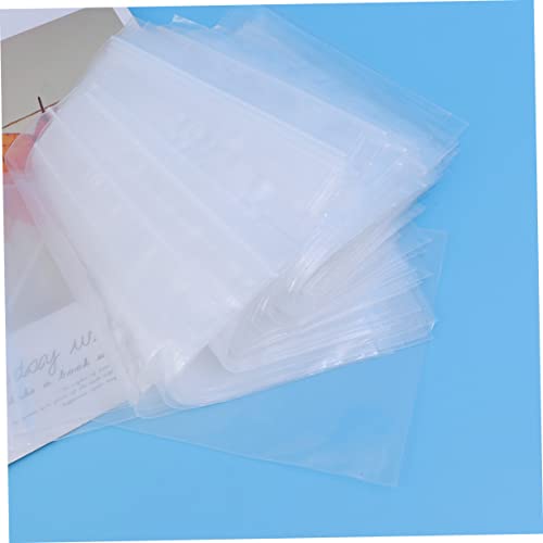 VOSAREA 200pcs Food Bag Clear Zippered Storage Bags Reclosable Self-sealing Bag Airtight Storage Baggies Cellophane Clothing Storage Bags Sealing Bags Zip Storage Bags Small Zip Bag Pouch