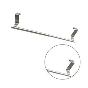 HOOTNEE 2pcs Stainless Steel Rack Towel Holder Over Cabinet Towel Rack Towel Stand Towel Racks Towel Hanger Over Cabinet Towel Storage Rack Kitchen Towel Hanger Bath Towel Rod Silver