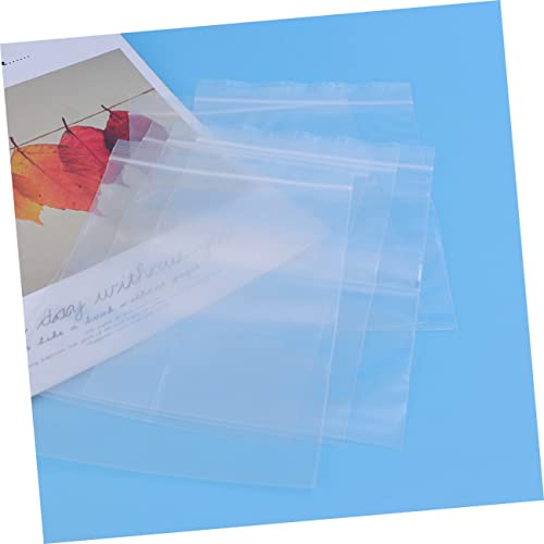 VOSAREA 200pcs Food Bag Clear Zippered Storage Bags Reclosable Self-sealing Bag Airtight Storage Baggies Cellophane Clothing Storage Bags Sealing Bags Zip Storage Bags Small Zip Bag Pouch