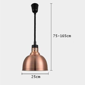 LINKANRUO Buffet Heating Lamp, Heat Lamp Food Warmer, Infrared Heating Bulb Food Holding & Warming Equipment, Retractable Food Heating Lamp Hotel Kitchen Equipment Lamps