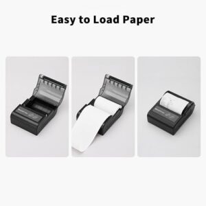 YDuupxe 80mm Thermal Printer BT USB Connection No Ink Needed with 2000mah Battery for Supermarket Restaurant Express Delivery Post Receipt