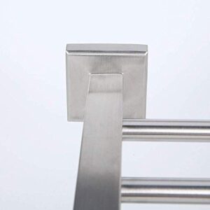 Towel Rack 304 Stainless Steel Bath Towel Rack Simple with Hook Kitchen Bathroom Rack Silver 23.8X60X14cm