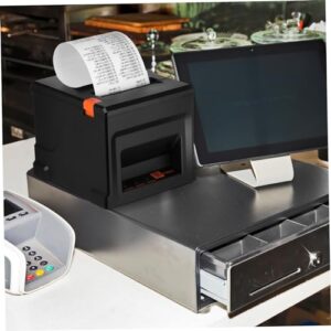 CATIEBYE Black Thermal Printer Thermal Pos Printer Thermal Paper Printer Abs Thermal Shipping Printer