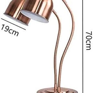 LINKANRUO Food Heating Lamp Double Bulbs Buffet Display Heating Preservation Light,Commercial Portable W250 Heat Lamp Lamps