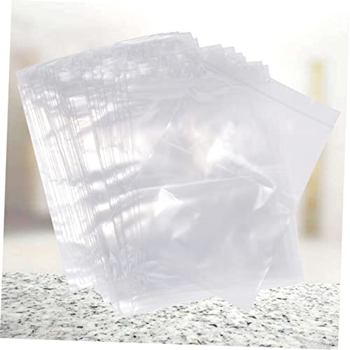 VOSAREA 200pcs Food Bag Clear Zippered Storage Bags Reclosable Self-sealing Bag Airtight Storage Baggies Cellophane Clothing Storage Bags Sealing Bags Zip Storage Bags Small Zip Bag Pouch