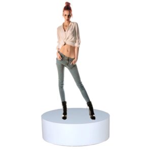 zfmnoyev bridal shop platform base, round display pedestal stand, event decor display plinth stands, clothing store/bridal shop risers platform base for mannequin/shoe/bags(80x20cm/31.5x7.9in)