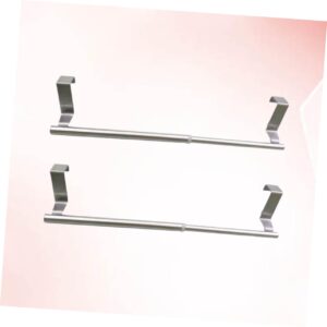 BUGUUYO 2pcs Towel Holder Towel Rack for Kitchen Hand Towel Stand Towel Rack for Bedroom Towel Rack for Closet Bath Towel Rod Kitchen Towel Hanger Stainless Steel Rack Bathroom Accessories