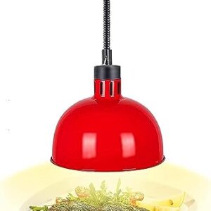 LINKANRUO Food Warmer Lamp Retractable Hanging Food Heat Lamp Warmer with Bulb 250W 29cm for Restaurant Heating Lamp Buffet Hanging Heat Lamps Lamps