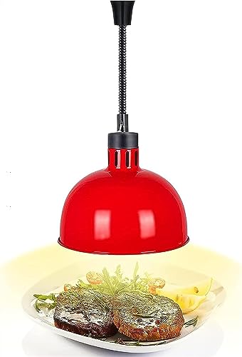 LINKANRUO Food Warmer Lamp Retractable Hanging Food Heat Lamp Warmer with Bulb 250W 29cm for Restaurant Heating Lamp Buffet Hanging Heat Lamps Lamps