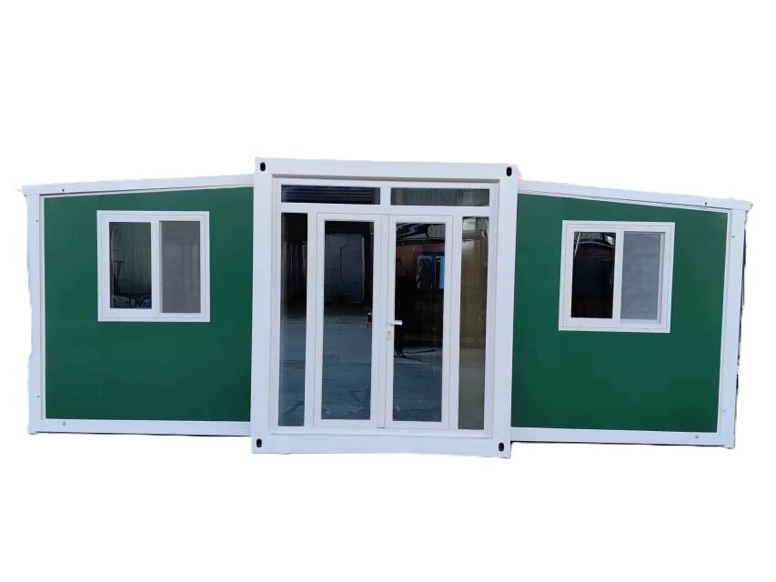 40FT Expandable Mobile House, 3 Bedrooms, Fully Equipped Kitchen with Cabinets, Bathroom with Toilet and Shower. Customizable Prefabricated Portable Home for Adults.