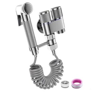 Easy Installs Toilet Handheld Bidet Sprayer With 1 In 2 Out Valves Small Faucet Sprayer Set Suitable For Person Health