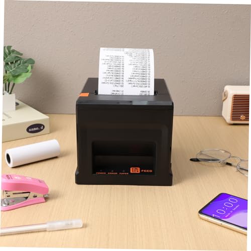 CATIEBYE Black Thermal Printer Thermal Pos Printer Thermal Paper Printer Abs Thermal Shipping Printer