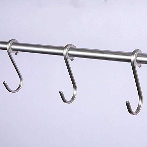 Towel Rack 304 Stainless Steel Bath Towel Rack Simple with Hook Kitchen Bathroom Rack Silver 23.8X60X14cm