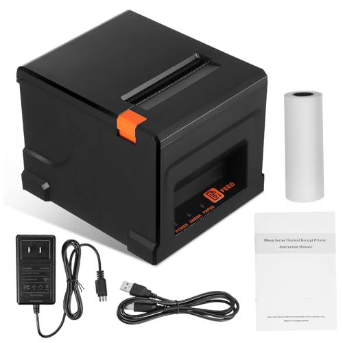 Gatuida Abs Thermal Printer Thermal Receipt Printer Black Thermal Pos Printer Receipt Printer