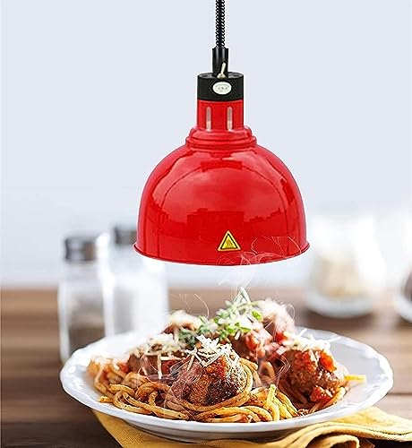 LINKANRUO Food Warmer Lamp Retractable Hanging Food Heat Lamp Warmer with Bulb 250W 29cm for Restaurant Heating Lamp Buffet Hanging Heat Lamps Lamps