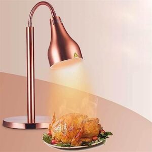 LINKANRUO Food Warmer Lamp,Commercial Food Heat Lamp with Bulbs 275W Food Buffet Warming Light for Pizza Chicken Fries Lamps(Single Bulb)