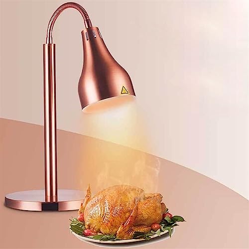 LINKANRUO Food Warmer Lamp,Commercial Food Heat Lamp with Bulbs 275W Food Buffet Warming Light for Pizza Chicken Fries Lamps(Single Bulb)