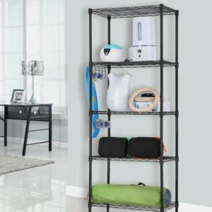 YFZZBH 60"x22"x12" 5 Layer Wire Shelving Rack Adjustable Shelf Storage Unit Commercial